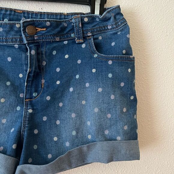 Wonder Nation Denim Polka Dot Jeans Shorts Size 18 - Picture 3 of 4
